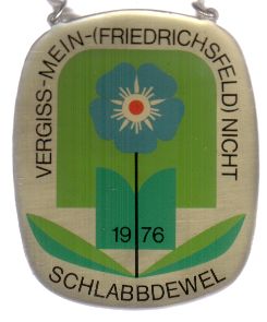 Jahresorden 1976 Vergiss-mein-(Friedirchsfeld) nicht ! Orden zur Bundesgartenschau 1976